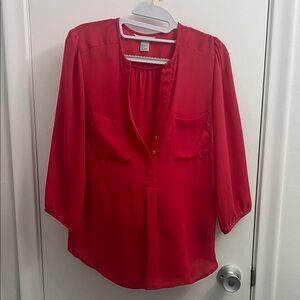H&M Vibrant Red Blouse